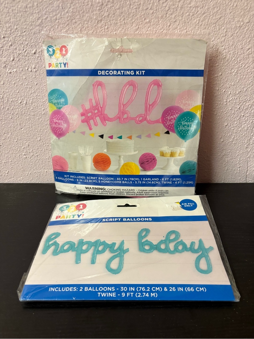 Birthday Decoration Bundle Script Balloons Party Kit Set